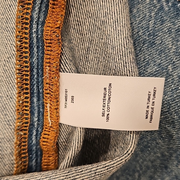 💕DEREK LAM 10 CROSBY Lu High Rise Denim Maxi Skirt Sutton Vintage Blue 28 NWT - Picture 16 of 16